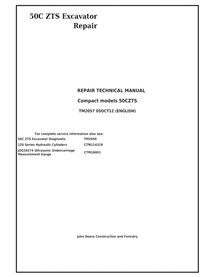 Manual técnico de reparo em pdf da escavadeira compacta John Deere 50C ZTS - John Deere manuais - JD-TM2057-EN