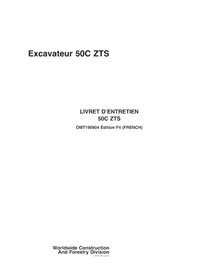 Manual del operador de la excavadora compacta John Deere 50C ZTS en formato PDF - John Deere manuales - JD-OMT190904-FR