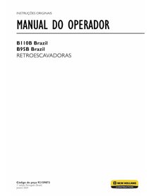 Manual del operador de la retroexcavadora New Holland B95B, B110B en formato PDF - New Holland Construcción manuales - NH-921...