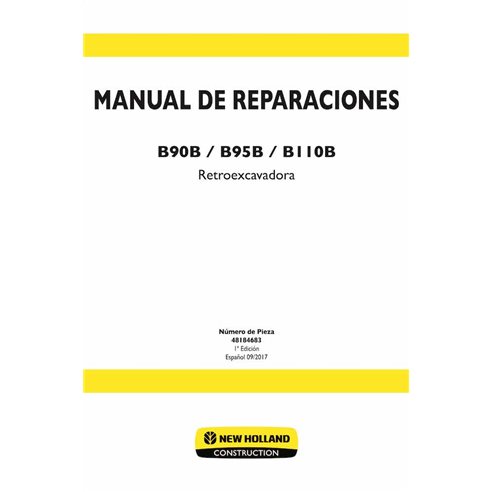 Manual de serviço em PDF da retroescavadeira New Holland B90B, B95B, B110B ES - New Holland Construção manuais - NH-48184683-...