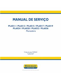 Manual de servicio en formato PDF de la sembradora New Holland PL6011, PL6013, PL6015, PL6017, PL6019, PL6024, PL6028, PL6032...