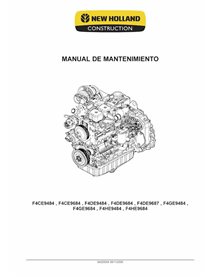 Manual de servicio en formato PDF de los motores New Holland F4CE9484, F4CE9684, F4DE9484, F4DE9684, F4DE9687, F4GE9484, - Ne...