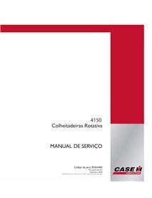 Manual de serviço em PDF da colheitadeira Case 4150 PT - Case IH manuais - CASE-90364460-SM-PT