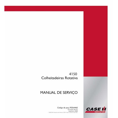 Manual de serviço em PDF da colheitadeira Case 4150 PT - Case IH manuais - CASE-90364460-SM-PT