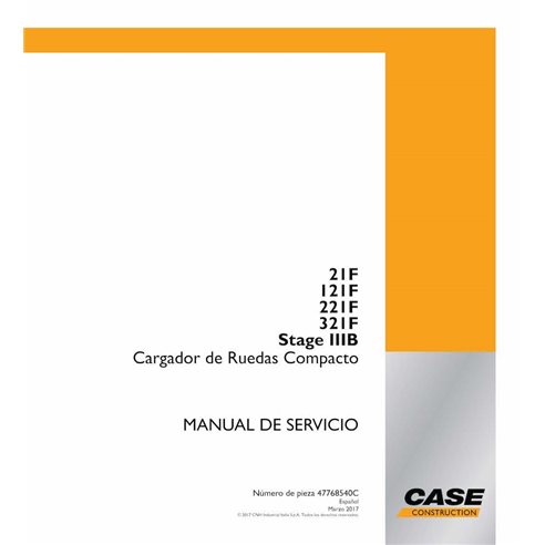 Case 21F, 121F, 221F, 321F Stage IIIB compact wheel loader pdf service manual ES - Case manuals - CASE-47768540C-SM-ES