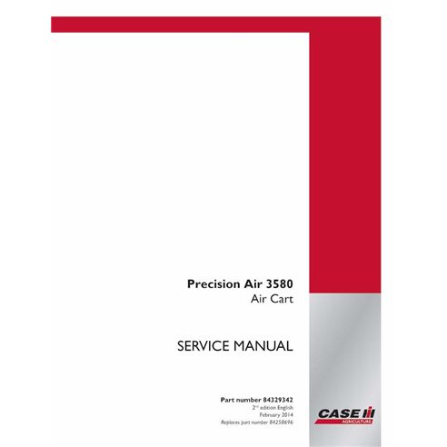 Manual de serviço em pdf do carrinho de ar Case 3580 - Case IH manuais - CASE-84329342-SM-EN