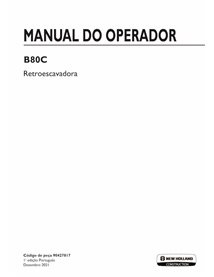 New Holland B80C backhoe loader pdf operator's manual PT - New Holland Construction manuals - NH-90427817-OM-PT