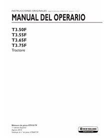 Manual do operador do trator New Holland T3.50F, T3.55F, T3.65F, T3.75F pdf ES - New Holland Agricultura manuais - NH-4791817...