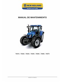 Manual de servicio en formato PDF de los tractores New Holland T6010, T6020, T6030, T6040, T6050, T6060, T6070 - New Holand A...