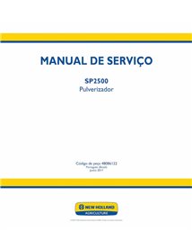 Manuel d'entretien du pulvérisateur New Holland SP2500 au format PDF PT - New Holland Agriculture manuels - NH-48086122-SM-PT