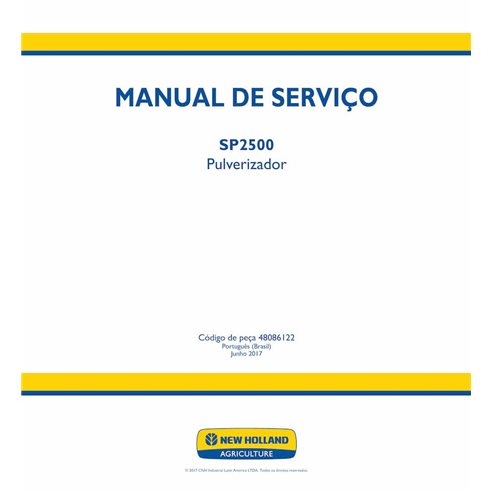 Manuel d'entretien du pulvérisateur New Holland SP2500 au format PDF PT - New Holland Agriculture manuels - NH-48086122-SM-PT