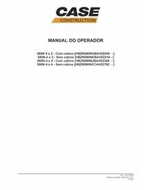 Case 580N backhoe loader pdf operator's manual PT - Case manuals - CASE-48179425-OM-PT