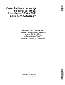 John Deere 3520, 3522 (2009, Issue C0) sugar cane harvester pdf operator's manual ES - John Deere manuals - JD-OMNW00278-ES