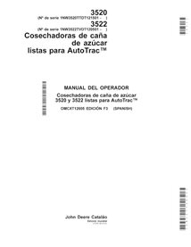 Manual del operador de la cosechadora de caña de azúcar John Deere 3520, 3522 (2013-, edición F3) en formato PDF ES - John De...