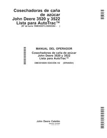 John Deere 3520, 3522 (2011-, Issue H2) sugar cane harvester pdf operator's manual ES - John Deere manuals - JD-OMCB10009-ES