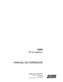 Manual do operador da retroescavadeira Case 580N em PDF PT - Case manuais - CASE-90337617-OM-PT