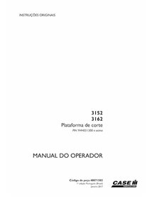 Caso 3152, 3162 cabeçalho pdf manual do operador PT - Case IH manuais - CASE-48071502-OM-PT