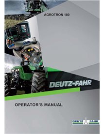 Deutz Fahr Agrotron 180 tractor pdf operator's manual  - Deutz Fahr manuals - DEUTZ-307U1170EN601-OM-EN