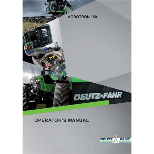 Deutz Fahr Agrotron 180 tractor pdf operator's manual  - Deutz Fahr manuals - DEUTZ-307U1170EN601-OM-EN