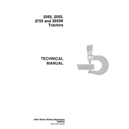 Manual técnico em PDF do trator John Deere 2355, 2555, 2755 e 2855N - tudo incluso - John Deere manuais - JD-TM4434-EN