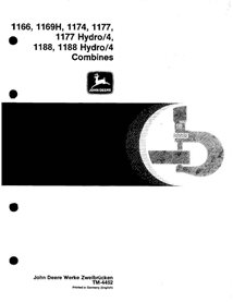 TM4452 John Deere 1166, 1169H, 1174, 1177, 1188 combine technical manual - all inclusive (TM4452)