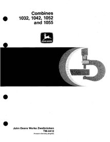 John Deere 1032, 1042, 1052 and 1055 combine pdf technical manual - all inclusive  - John Deere manuals - JD-TM4413-EN