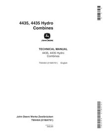 TM4464 Manual técnico en pdf de la cosechadora John Deere 4435, 4435 Hydro - Todo incluido