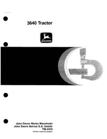 TM4419 John Deere 3640 tractor pdf technical manual - all inclusive