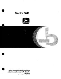 Manual técnico del tractor John Deere 3640 en formato pdf - todo incluido ES - John Deere manuales - JD-TM4429-ES