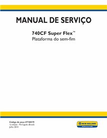 Manual de servicio en formato PDF del cabezal New Holland 740CF Super Flex PT - New Holand Agricultura manuales - NH-47740579...