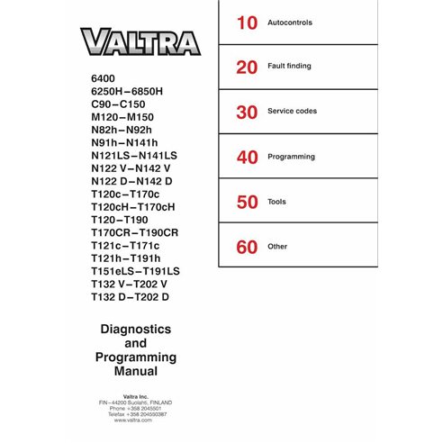 VALTRA-39249214-TM Manuel technique de diagnostic et de programmation des tracteurs Valtra au format PDF