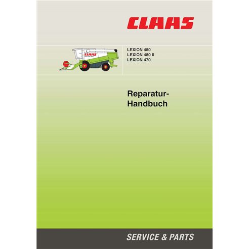 Claas Lexion 470, 480, 480 II combina manual de reparo em pdf DE - Claas manuais - CLA-1886472-RM-DE