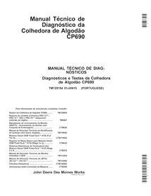 TM125154-PT Manuel de réparation de la cueilleuse de coton John Deere CP690 (TM125154)