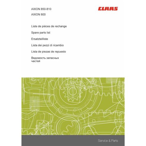 Catálogo de peças em pdf do trator Claas Axion 810-850 - Claas manuais - CLA-001335881-PC-EN