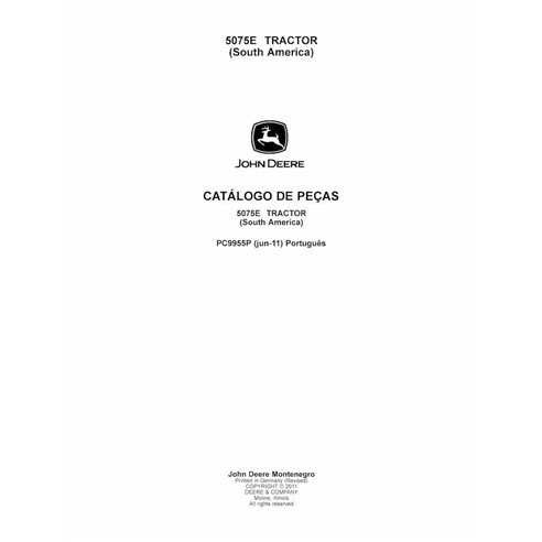 Catálogo de peças em pdf do trator Claas 5075E - Claas manuais - JD-PC9955