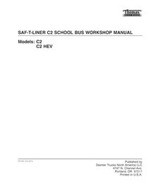 Thomas Built Buses SAF-T-LINER C2 School bus pdf workshop manual  - Thomas Built Buses manuals - THOMAS-C2-2015-WM-EN