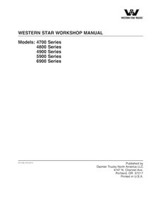 Manuel d'atelier PDF pour camions Western Star séries 4700, 4800, 4900, 5900, 6900 - Western Star manuels - WS-4700-6900-2010...