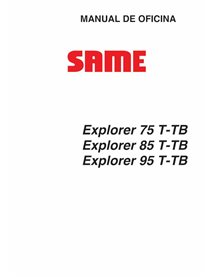 Manuel d'entretien du tracteur SAME Explorer 75, 85, 95 T-TB au format PDF - SAME manuels - SAME-307112970-SM-ES