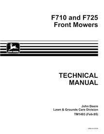 TM1493 Manual técnico do cortador de grama John Deere F710, F725 (TM1493)