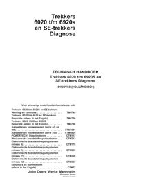 Manuel technique de diagnostic du tracteur John Deere 6020 - 6920S au format PDF NL - John Deere manuels - JD-TM4730-NL