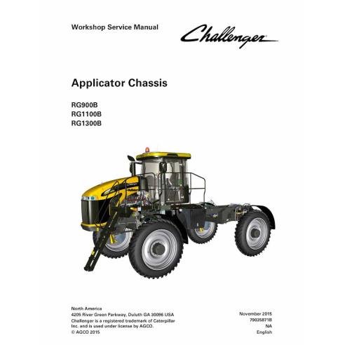 Challenger RG900B, RG1100B, RG1300B aplicador chassi manual de serviço de oficina - Challenger manuais