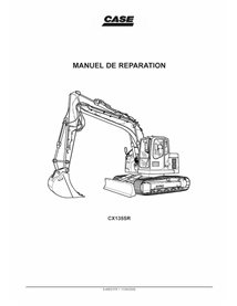 Manual de servicio en formato PDF de la excavadora Case CX135SR - Case manuales - CASE-9-40631-SM-FR