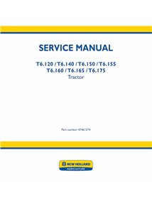 NH-47461574-SM Manual de servicio en pdf del tractor New Holland T6.120, T6.140, T6.150, T6.155, T6.160, T6.165, T6.175