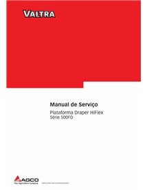 Manual de serviço em pdf do cabeçalho Valtra 500FD PT - Valtra manuais - VALTRA-6289142M1-PT