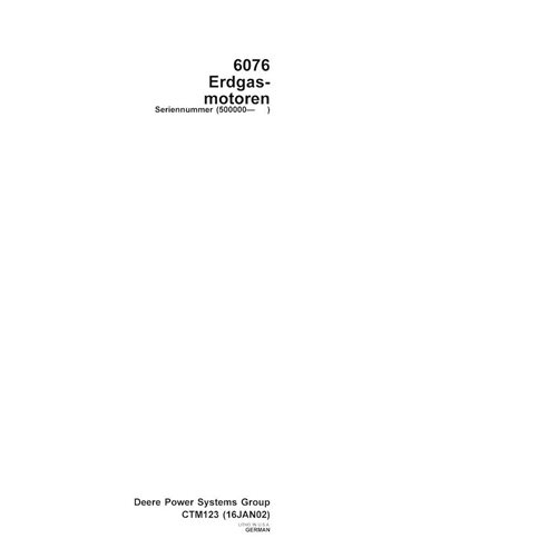 John Deere 6076 engine pdf service manual DE - John Deere manuals - JD-CTM123-DE