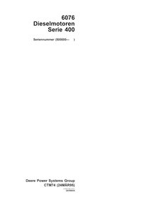 Manuel d'entretien du moteur John Deere série 6076 400 au format PDF - John Deere manuels - JD-CTM74-DE