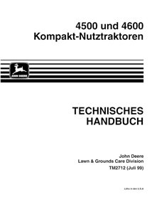 TM2712-DE John Deere 4500, 4600 compact tractor technical manual - all inclusive DE (TM2712)