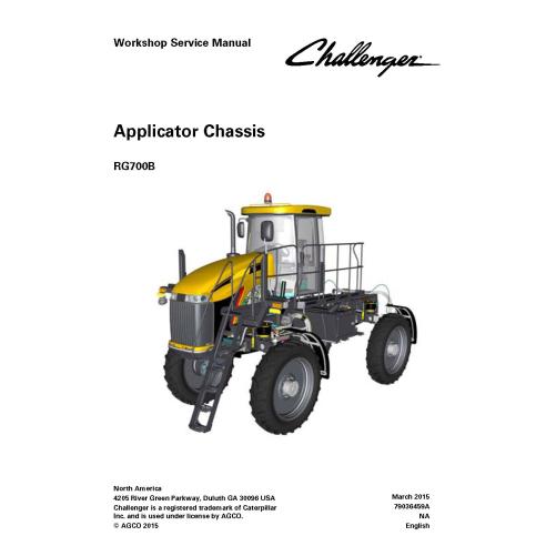 Manual de servicio del taller del chasis del aplicador Challenger RG700B - Challenger manuales