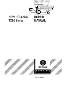 Manual de reparación en formato PDF de las cosechadoras New Holland TX62, TX64, TX65, TX66, TX68 - New Holand Agricultura man...