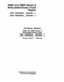 TM12404 John Deere 250D, 300D Series II articulated truck pdf repair technical manual